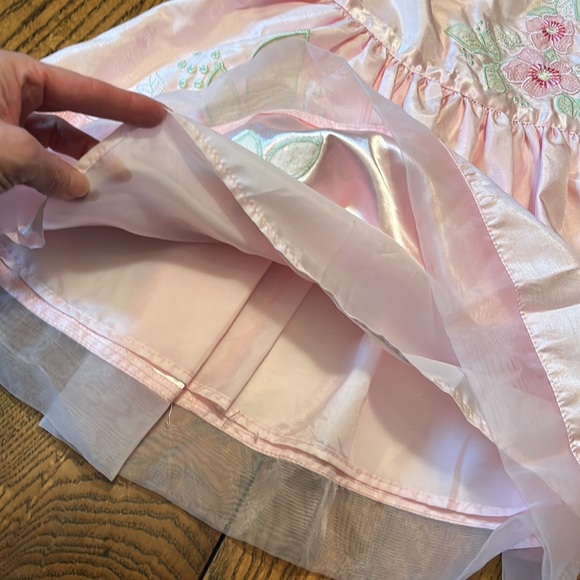 Worn once George pink embroidered flower dress - Picture 10 of 16